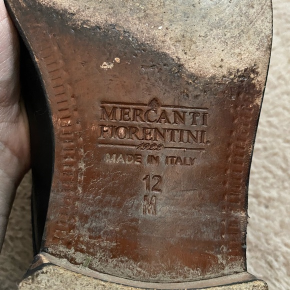 Mercanti Fiorentini Black Leather Dress Shoe Monk Strap 7551 Kenia Nero Size 12 - Picture 9 of 12